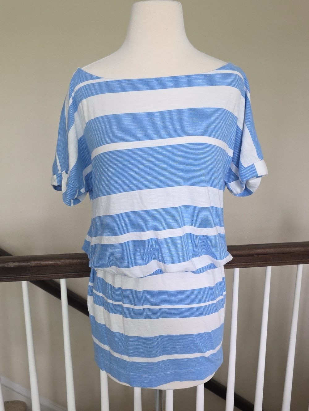 Lilly Pulitzer Blue and White Striped Mini Dress